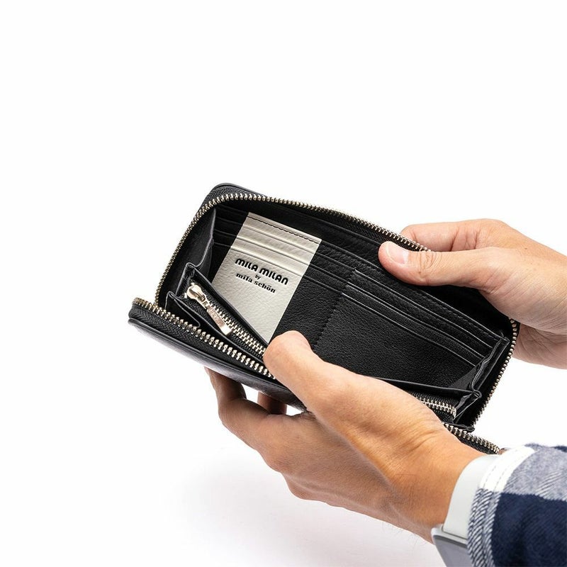 ミラ・ミラン長財布メンズレディースコパーラウンドファスナーファスナー付き大容量財布ブランド人気おすすめmilamilanミラミラン253625