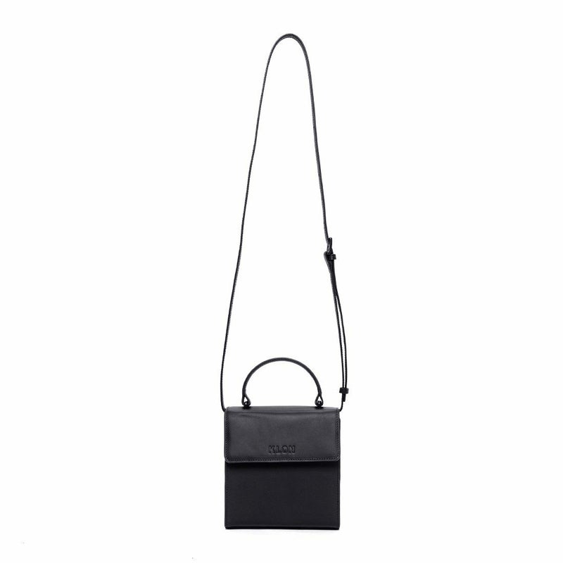 KLONクローンミニトートバッグショルダーバッグ2WAYレディースACTIVELEATHERBAG-VNM-FLAPTYPEトートハンドバッグミニトートおしゃれかわいいBLACK×BLACK