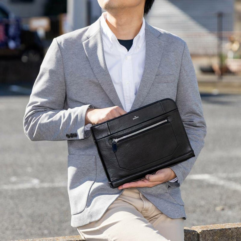 クラッチバッグセカンドバッグメンズ青木鞄laGALLERIAラ・ガレリアバッグ本革ブランドセカンドバッククラッチバックブラウンクラッチ大きめ結婚式二次会おしゃれ2234