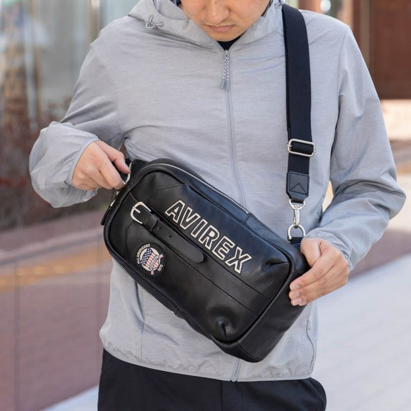 【限定】AVIREXアビレックスボディバッグ本革ショルダーバッグワンショルダーバッグONESHOULDERブルトリミテッドエディションBULTOLIMITRDEDITIONメンズレディースレザーアヴィレックスAVX5629