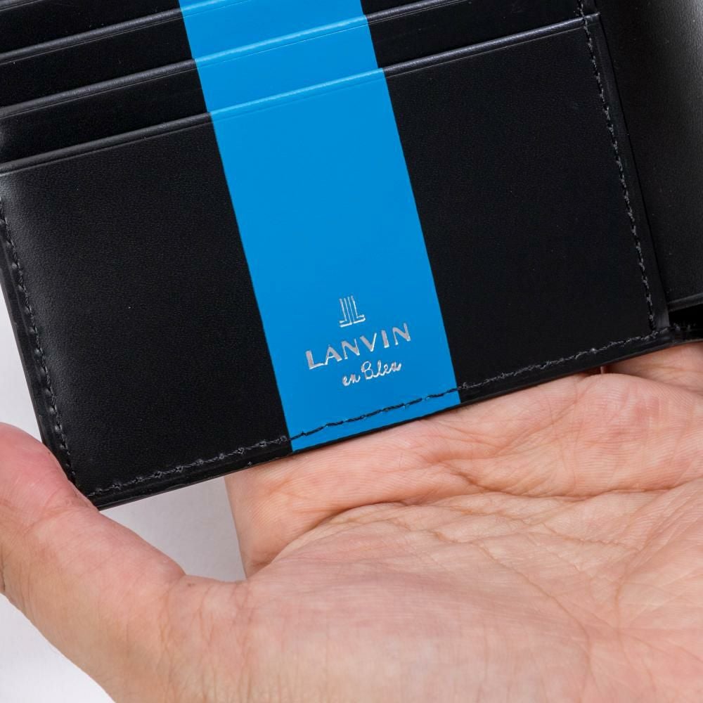 LANVINenBleu二つ折り財布ランバンオンブルーワグラム財布二つ折りメンズレディース2つ折り財布本革レザー男性折りたたみギフトプレゼント人気ブランドランバンオンブルービジネス579604