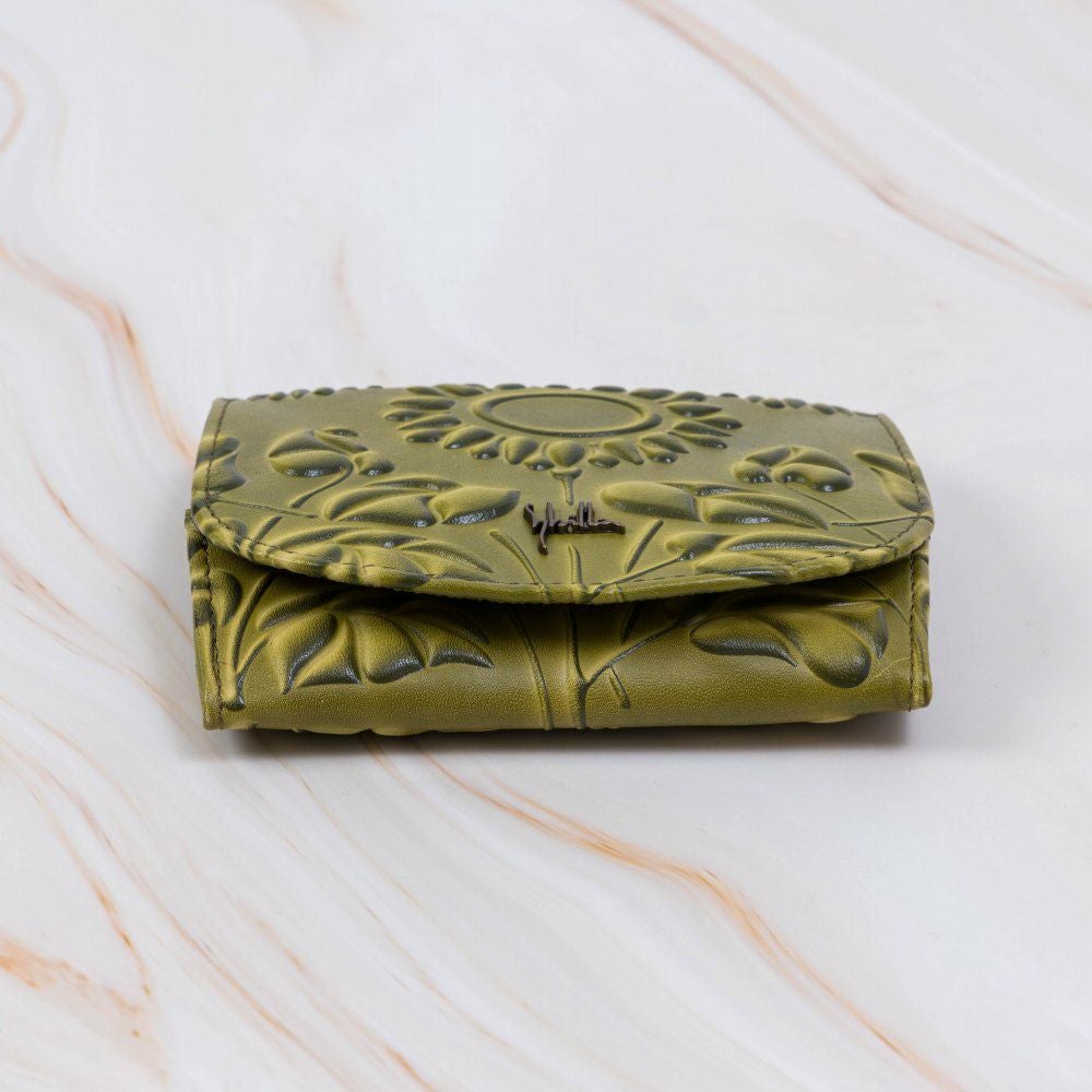 シビラ小銭入れ財布sybillaソンブラレディースブランドかわいい本革革花柄緑色オレンジブルーグリーン5470445