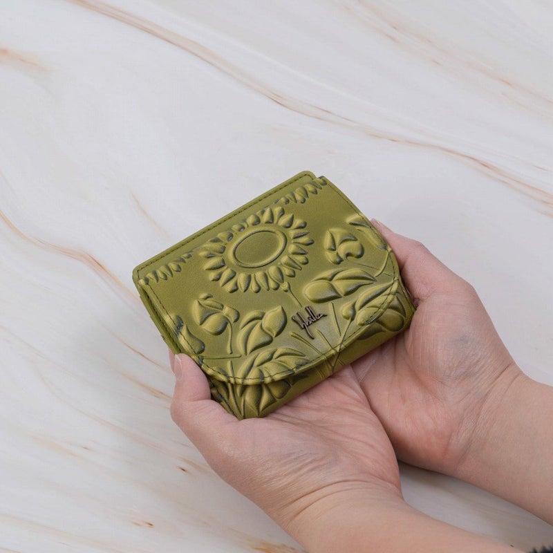 シビラ小銭入れ財布sybillaソンブラレディースブランドかわいい本革革花柄緑色オレンジブルーグリーン5470445