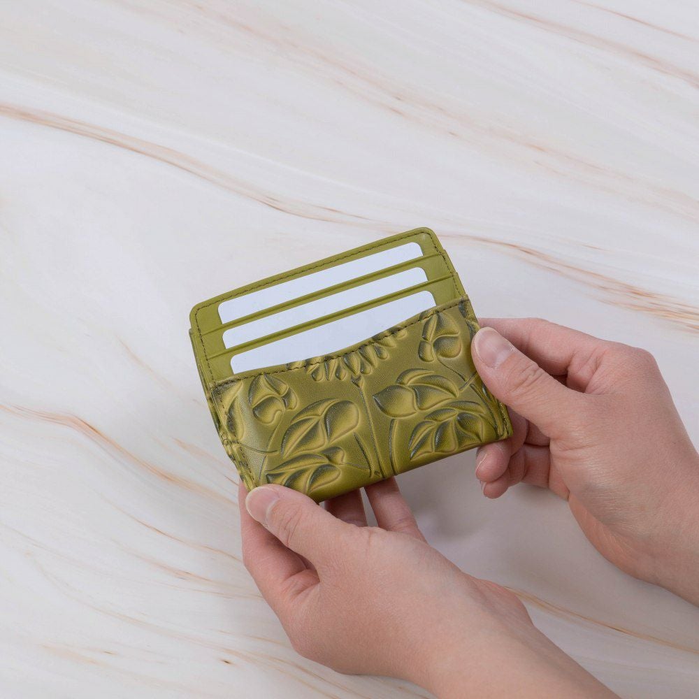 シビラ小銭入れ財布sybillaソンブラレディースブランドかわいい本革革花柄緑色オレンジブルーグリーン5470445