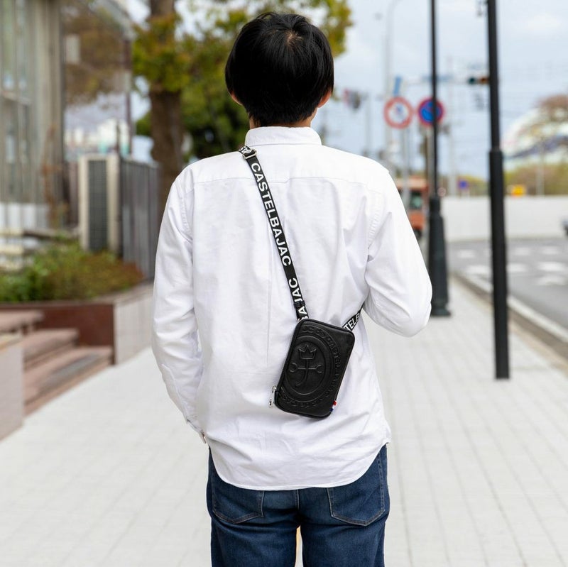 カステルバジャックスマホショルダースマホポーチバッグショルダーバッグポルテCASTELBAJACメンズレディース財布ショルダースマホショルダーバッグブランド小さめ薄い41101