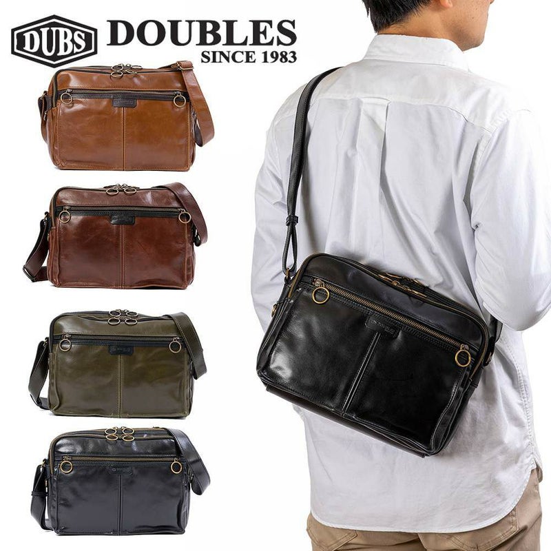 DOUBLESダブルスショルダーバッグB5バッグメンズレディース本革革レザーブランドおしゃれショルダーBCG-7405