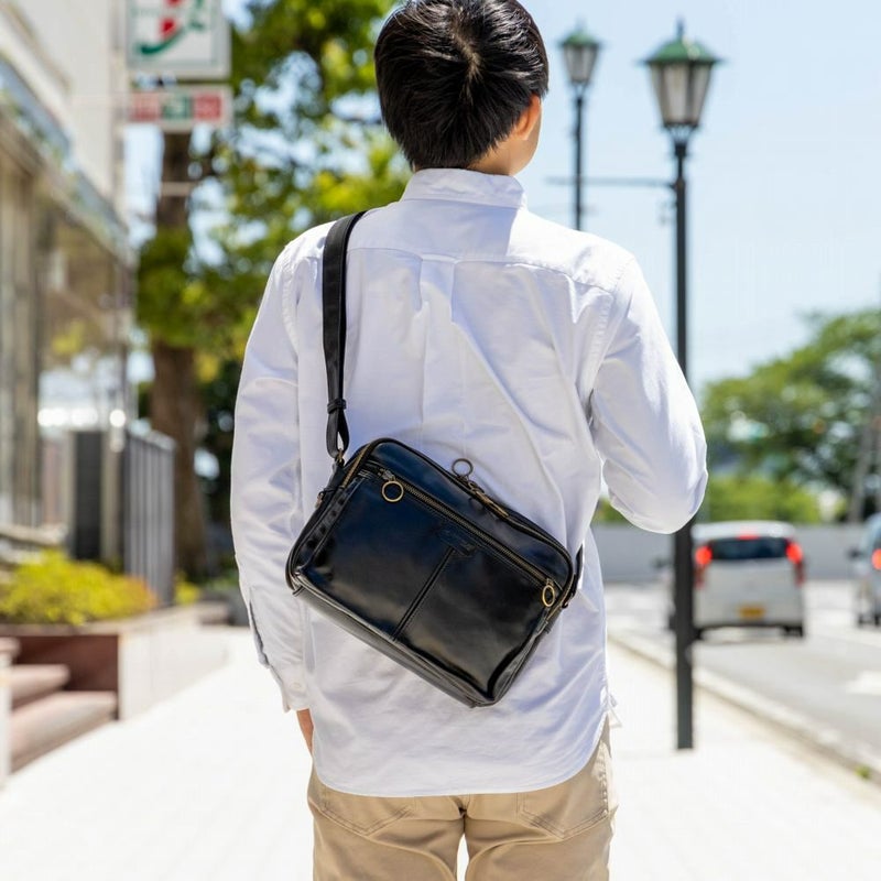 DOUBLESダブルスショルダーバッグB5バッグメンズレディース本革革レザーブランドおしゃれショルダーBCG-7405