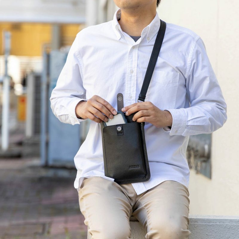 スマホショルダーショルダーポーチ本革ショルダーバッグDOUBLESダブルス財布が入るスマホポーチスマートフォンショルダーバッグ大きめメンズレディース革レザーブランドおしゃれJYS-7356