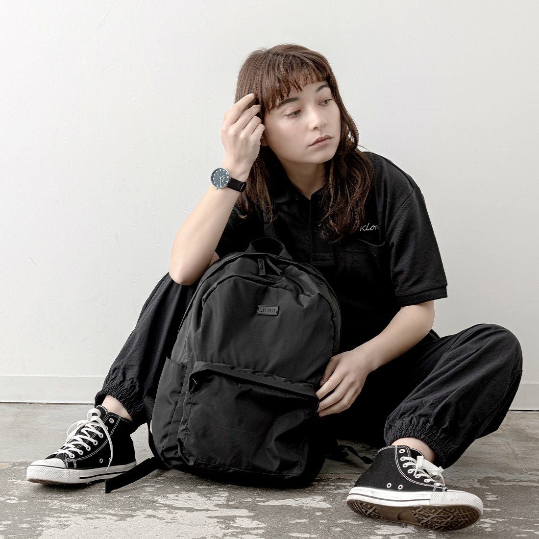 KLONリュッククローンレディースメンズKLONPACKABLE2WAYBACKPACKバックパックリュックサック折りたたみ軽量小さめショルダーバッグおしゃれブラック黒