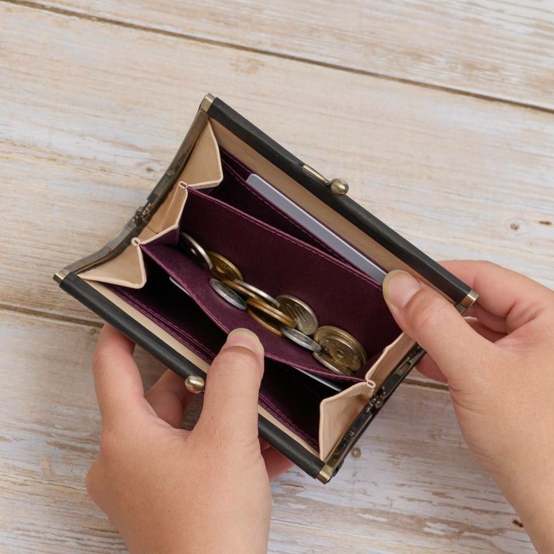 シビラ財布sybillaがま口二つ折りオリガミレディース女性二つ折り財布がま口財布ブランドコンパクト本革5470470