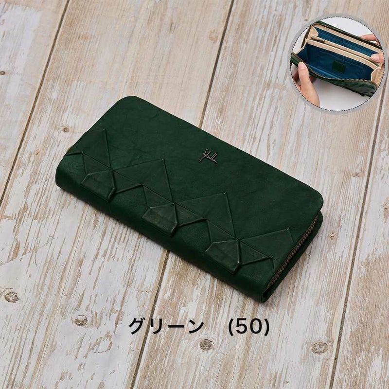 シビラ財布sybilla長財布ラウンドファスナーファスナーオリガミレディース女性大容量財布ブランドコンパクト本革5470472