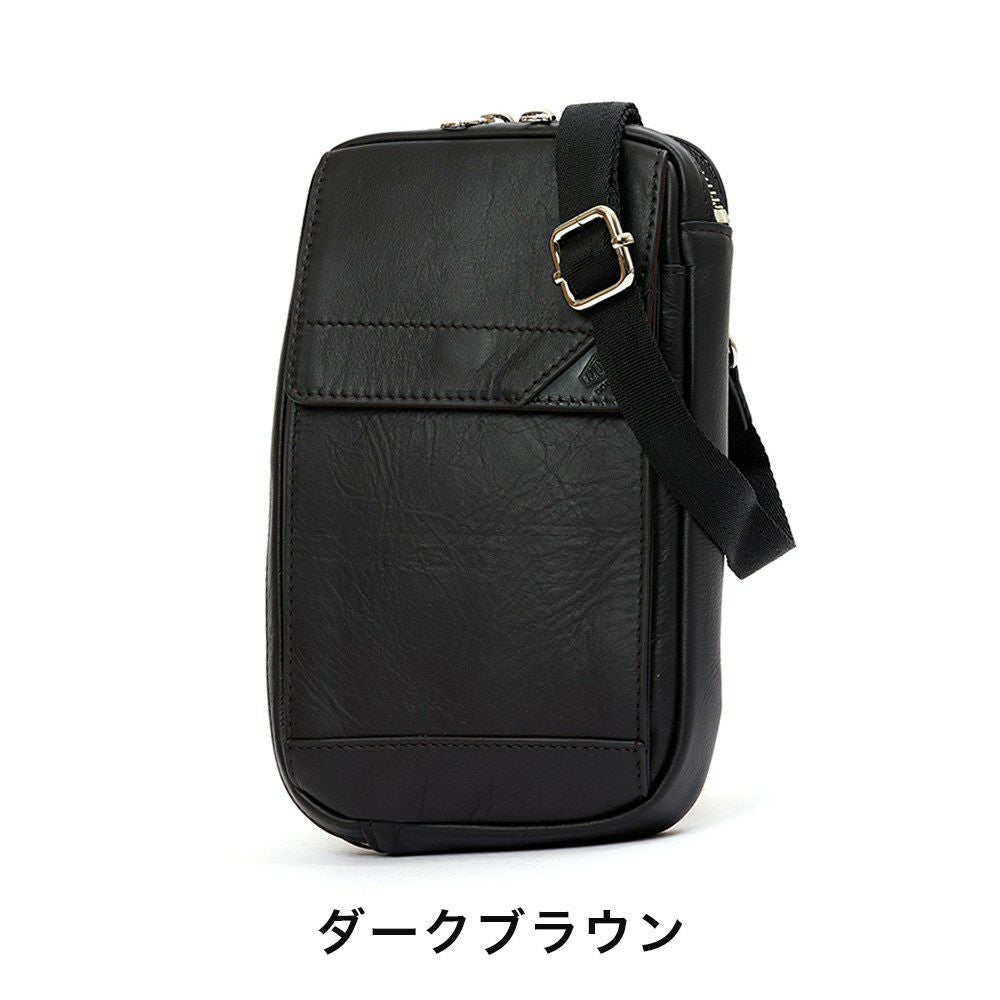 DOUBLESダブルスショルダーバッグミニバッグメンズレディース本革革レザースマホショルダーバッグスマホポーチブランドおしゃれ小さめミニショルダーバッグ40代50代60代KNJ-7735
