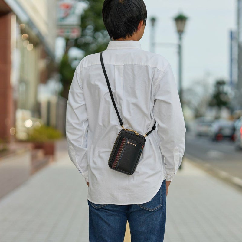 カステルバジャックスマホショルダーMサイズスマホポーチバッグショルダーバッグシェストCASTELBAJAC本革メンズレディース財布ショルダースマホショルダーバッグブランド大きめ27102