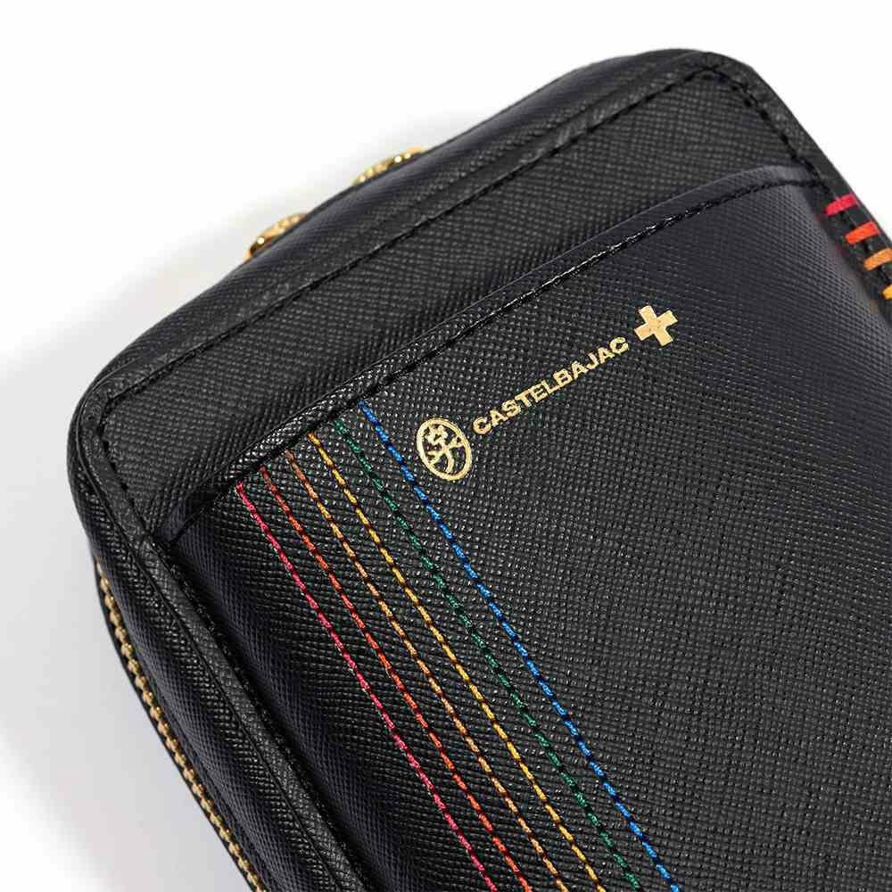 カステルバジャックスマホショルダーMサイズスマホポーチバッグショルダーバッグシェストCASTELBAJAC本革メンズレディース財布ショルダースマホショルダーバッグブランド大きめ27102