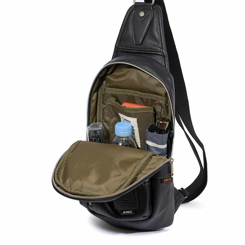 アビレックスボディバッグAVIREX大きめ大容量バッグ合皮ショルダーバッグアヴィレックスメンズレディースボディバックブランド人気かっこいい30代40代50代60代AX5001