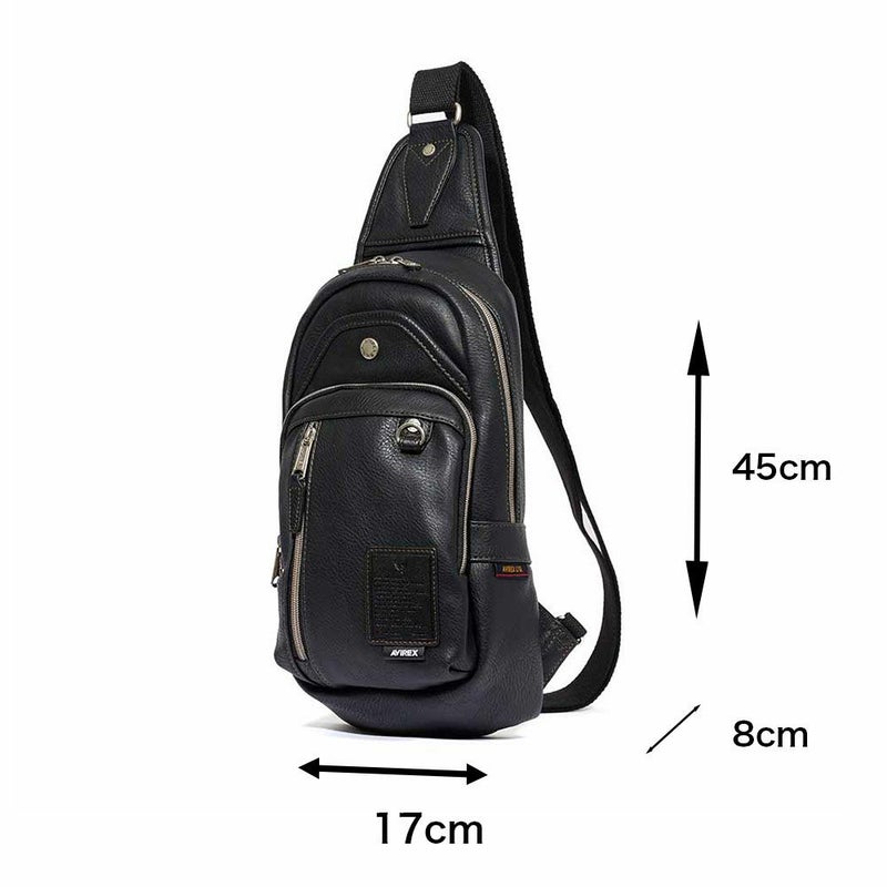 アビレックスボディバッグAVIREX大きめ大容量バッグ合皮ショルダーバッグアヴィレックスメンズレディースボディバックブランド人気かっこいい30代40代50代60代AX5001