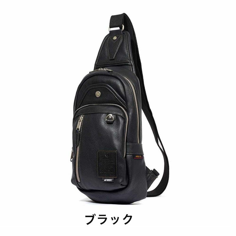 アビレックスボディバッグAVIREX大きめ大容量バッグ合皮ショルダーバッグアヴィレックスメンズレディースボディバックブランド人気かっこいい30代40代50代60代AX5001