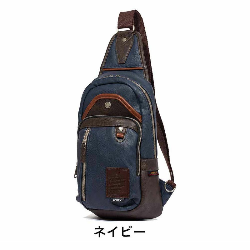 アビレックスボディバッグAVIREX大きめ大容量バッグ合皮ショルダーバッグアヴィレックスメンズレディースボディバックブランド人気かっこいい30代40代50代60代AX5001