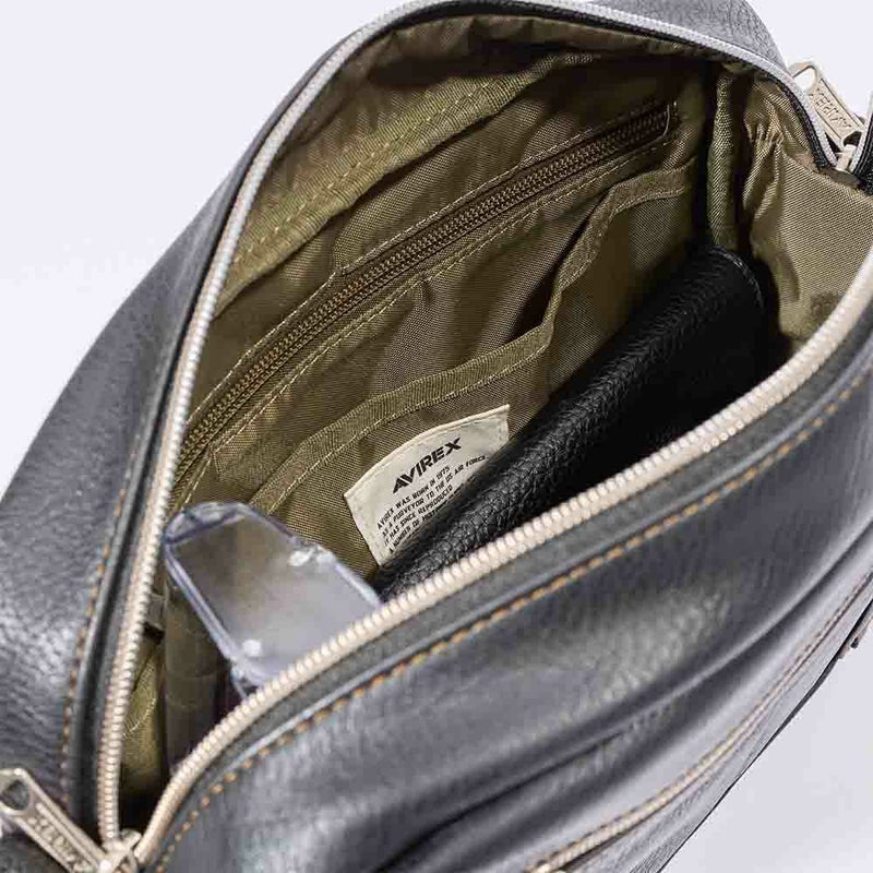 アビレックスショルダーバッグAVIREXバッグ合皮横型ショルダーバッグアヴィレックスメンズショルダーバックスクエアブランド人気かっこいい30代40代50代60代AX5002
