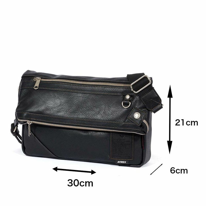 アビレックスショルダーバッグ2WAYAVIREXバッグ合皮横型ショルダーバッグアヴィレックスメンズトートバッグブランド人気かっこいい30代40代50代60代AX5003