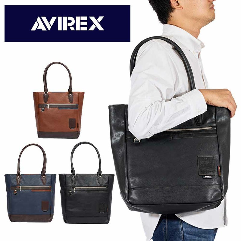 AVIREXアビレックストートバッグメンズ合皮肩掛けカバントートバッグトート大容量大きめアヴィレックスAX5005