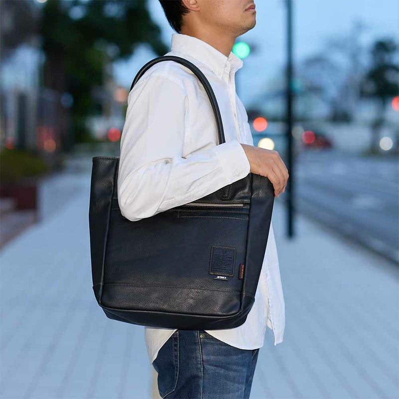 AVIREXアビレックストートバッグメンズ合皮肩掛けカバントートバッグトート大容量大きめアヴィレックスAX5005