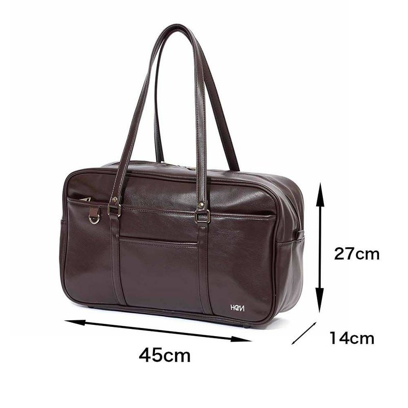 HeMヘムスクールバッグ合皮A4女子中学生高校生女子高生レディーススクールバックサブバッグサブバックスクバブランド通学おしゃれかわいい大容量学生かばん黒色茶色39-713