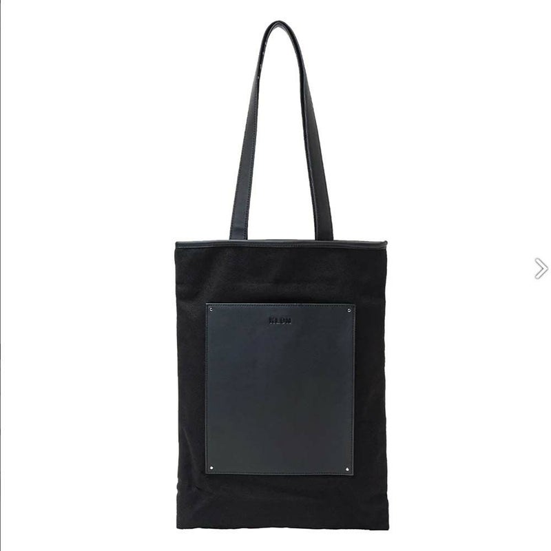 KLONトートバッグクローンメンズレディースPORTRAITCANVASTOTEBAGBLACKWHITE肩掛けカバンおしゃれ通学通勤ブラック黒ホワイト白