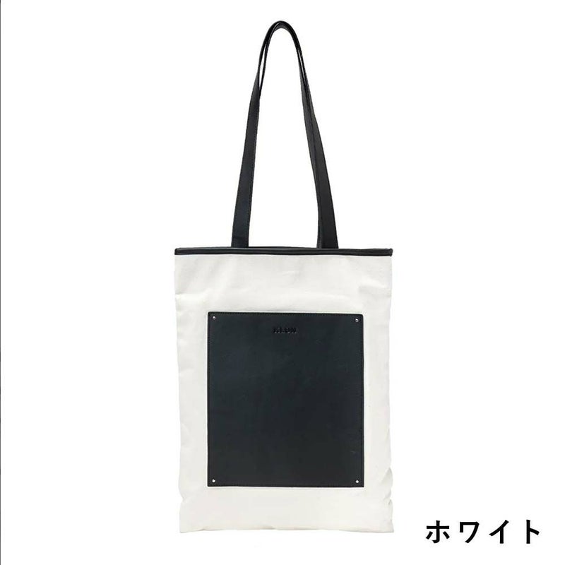 KLONトートバッグクローンメンズレディースPORTRAITCANVASTOTEBAGBLACKWHITE肩掛けカバンおしゃれ通学通勤ブラック黒ホワイト白