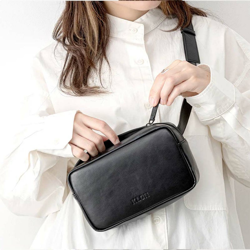 KLONボディバッグクローンメンズレディース2WAYBODYBAGボディバックワンショルダーバッグウエストバッグおしゃれブラック黒