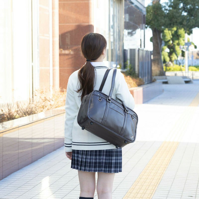 カンゴールスクールバッグKANGOL合皮A4女子中学生高校生女子高生レディーススクールバックサブバッグサブバックスクバブランド通学おしゃれかわいい大容量ブラックブラウン250-1010