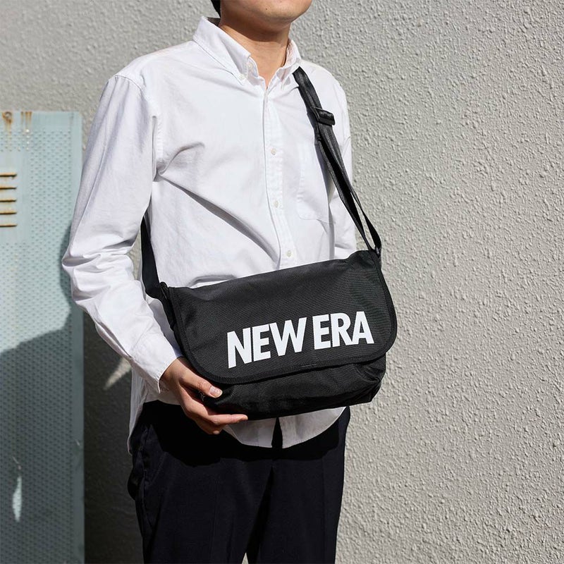ニューエラショルダーバッグNEWERAメンズレディース9Lブラックショルダーバックかぶせ大きめ大容量人気ブランド軽量おしゃれNEWERA