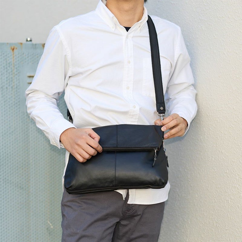 DOUBLESダブルスショルダーバッグバッグメンズレディース本革革レザー斜めがけ斜め掛け2WAYクラッチバッグ大容量30代40代50代VLR-1656