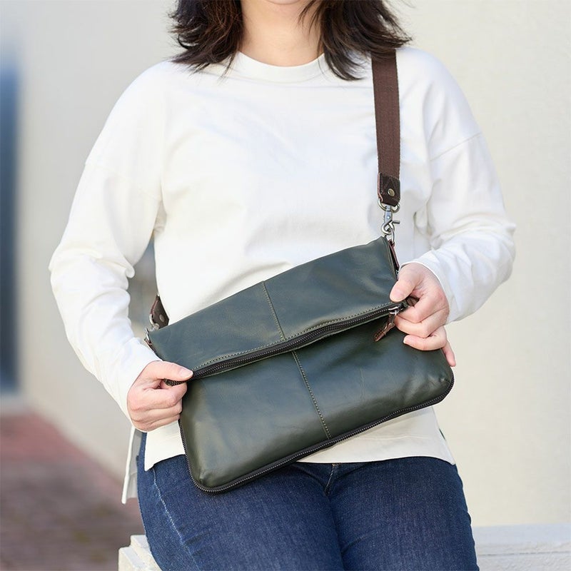 DOUBLESダブルスショルダーバッグバッグメンズレディース本革革レザー斜めがけ斜め掛け2WAYクラッチバッグ大容量30代40代50代VLR-1656