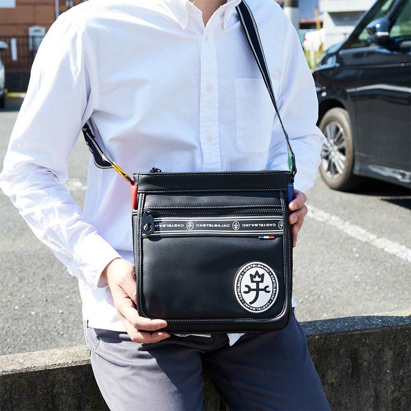 カステルバジャックショルダーバッグバッグCASTELBAJACルックスメンズレディースB5大容量大きめショルダーバックショルダー斜めがけブランド大人スクエア軽い男性人気49103