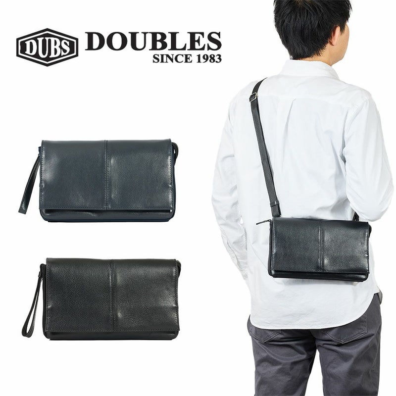 DOUBLESダブルスショルダーバッグクラッチバッグ2WAYSサイズバッグメンズレディース本革革レザー斜めがけ斜め掛けクラッチバックブランド小さめおすすめ人気30代40代50代結婚式JDI-7145