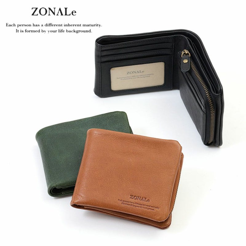 ZONALe財布二つ折りゾナール二つ折り財布本革革レザーメンズレディースカプリ折りたたみ2つ折りミドルウォレットカードがたくさん入るブランドおしゃれ人気大容量ギフトプレゼント31322