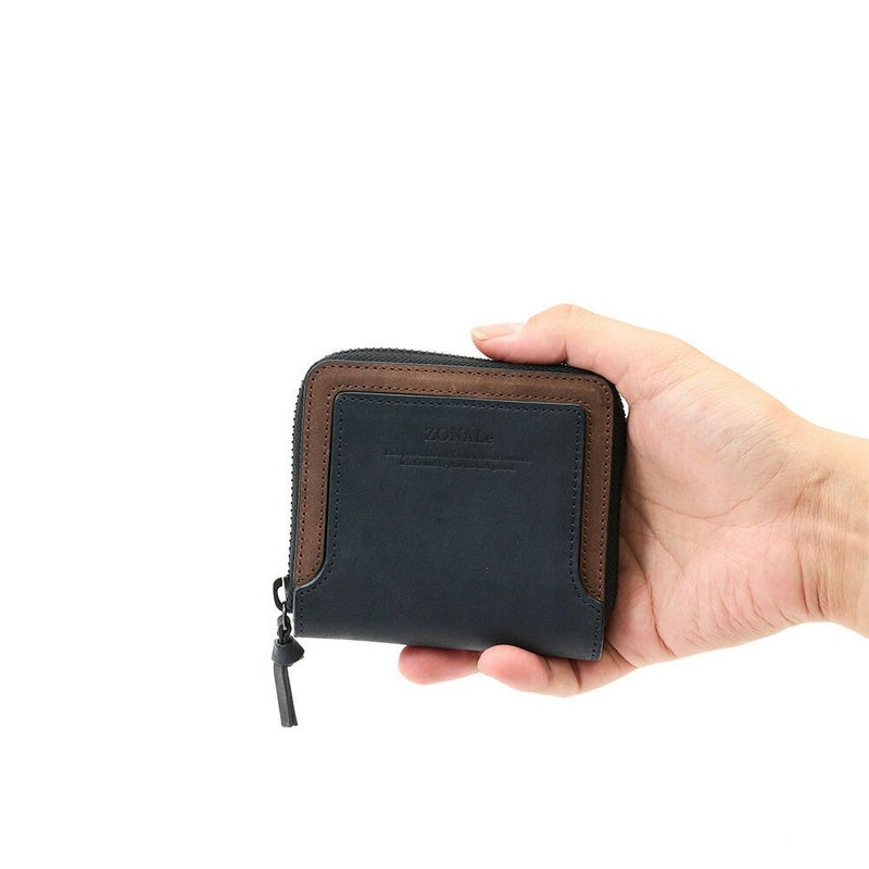 ZONALe財布ゾナール二つ折りラウンドファスナーメンズレディース二つ折り財布ストラト本革革牛革レザー2つ折り2つ折り財布ファスナーミドルウォレット人気ブランドコンパクト日本製31352
