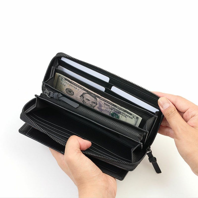 ZONALe長財布ゾナールラウンドファスナー財布本革革レザーメンズレディースストラトファスナー付きロングウォレットメンズ財布小銭入れ付きブランド人気大容量彼氏おしゃれ日本製31355