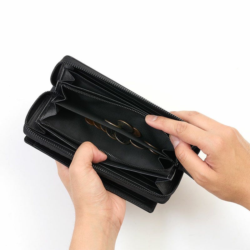 ZONALe長財布ゾナールラウンドファスナー財布本革革レザーメンズレディースストラトファスナー付きロングウォレットメンズ財布小銭入れ付きブランド人気大容量彼氏おしゃれ日本製31355