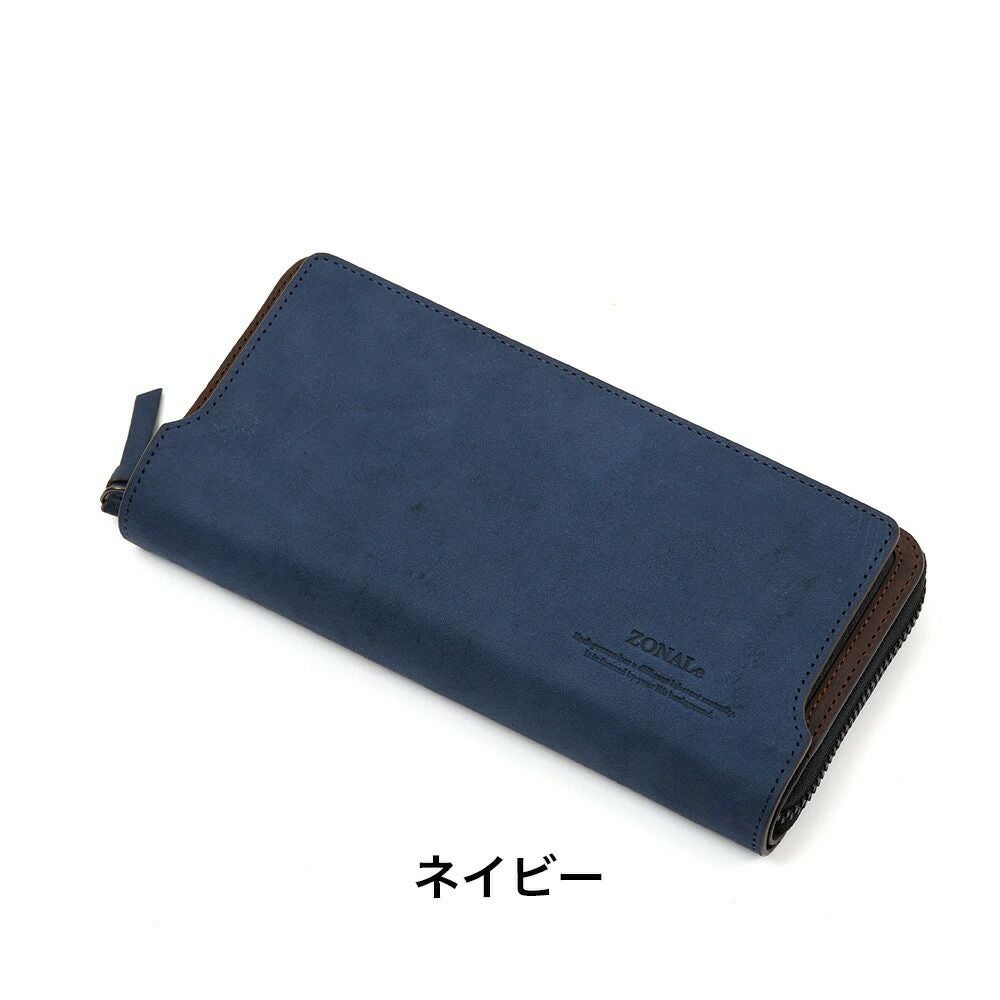 ZONALe長財布ゾナールラウンドファスナー財布本革革レザーメンズレディースストラトファスナー付きロングウォレットメンズ財布小銭入れ付きブランド人気大容量彼氏おしゃれ日本製31355