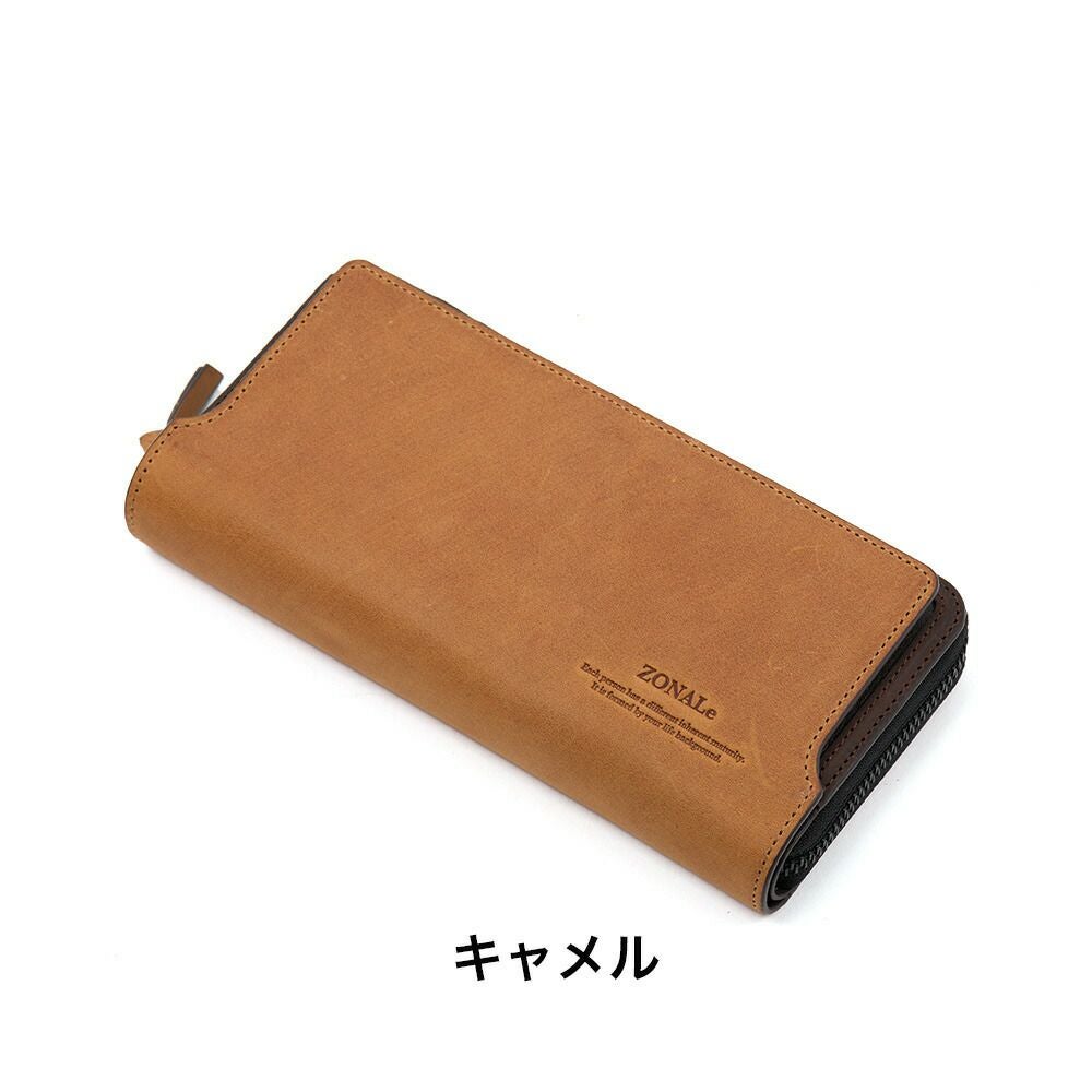 ZONALe長財布ゾナールラウンドファスナー財布本革革レザーメンズレディースストラトファスナー付きロングウォレットメンズ財布小銭入れ付きブランド人気大容量彼氏おしゃれ日本製31355
