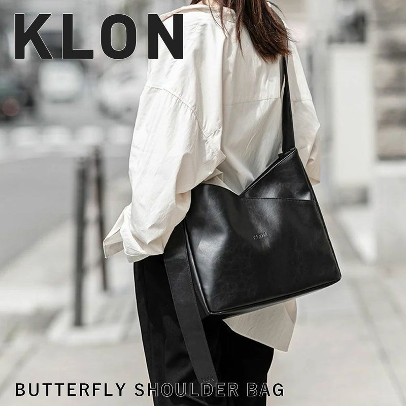 KLONショルダーバッグクローンメンズレディースBUTTERFLYSHOULDERBAGおしゃれ通学通勤ブラック黒