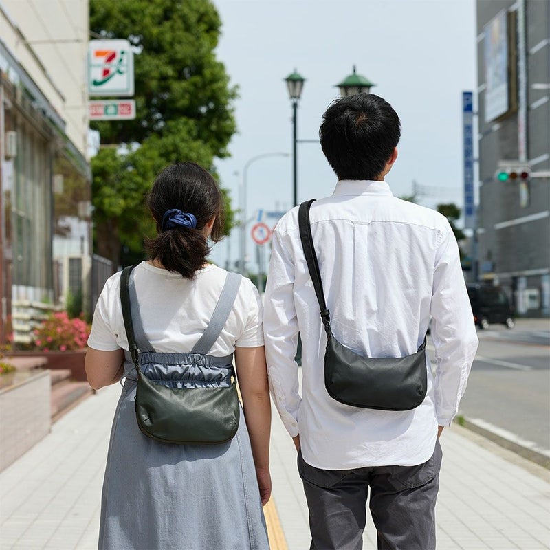 DOUBLESダブルスショルダーバッグバッグメンズレディース三日月型小さめ本革革レザー斜めがけ斜め掛け30代40代50代JPJ-1300