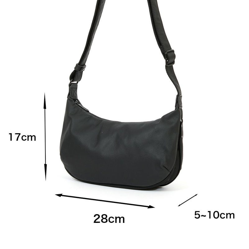 DOUBLESダブルスショルダーバッグバッグメンズレディース三日月型小さめ本革革レザー斜めがけ斜め掛け30代40代50代JPJ-1300