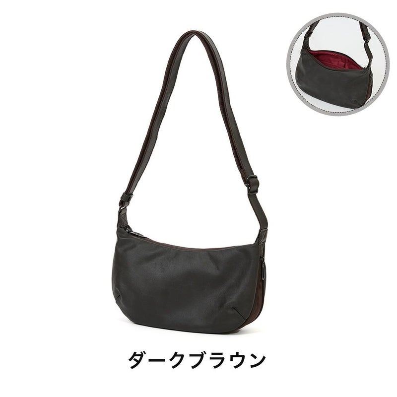 DOUBLESダブルスショルダーバッグバッグメンズレディース三日月型小さめ本革革レザー斜めがけ斜め掛け30代40代50代JPJ-1300