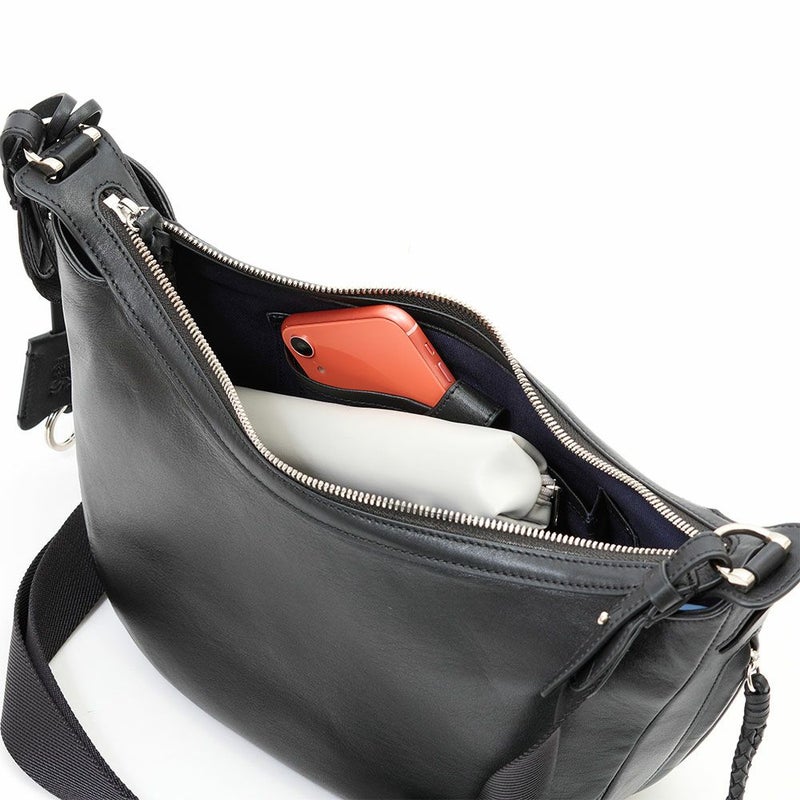 P.I.Dショルダーバッグ本革メンズピーアイディー撥水三日月型舟形通勤ショルダーショルダーバッグビジネスレザー革ブランドカジュアルPIDピー・アイ・ディーPAZ108