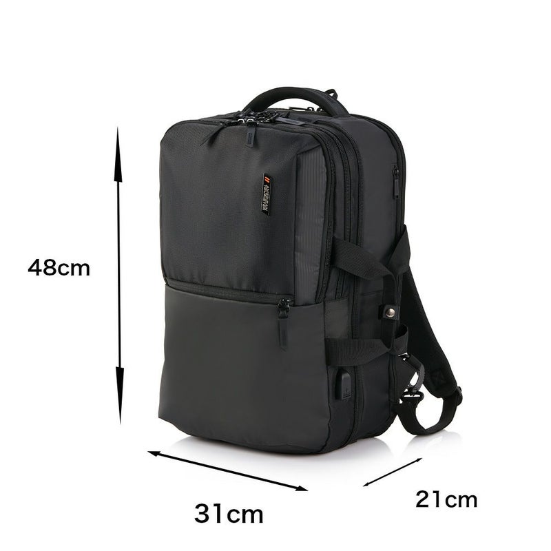 【正規取扱店】アメリカンツーリスターリュックAmericanTouristerメンズ34LB4A4セグノバックパック4ビジネスリュック2WAY大きめ通勤出張1泊2泊大容量ブランドレインカバーUSBポート149576