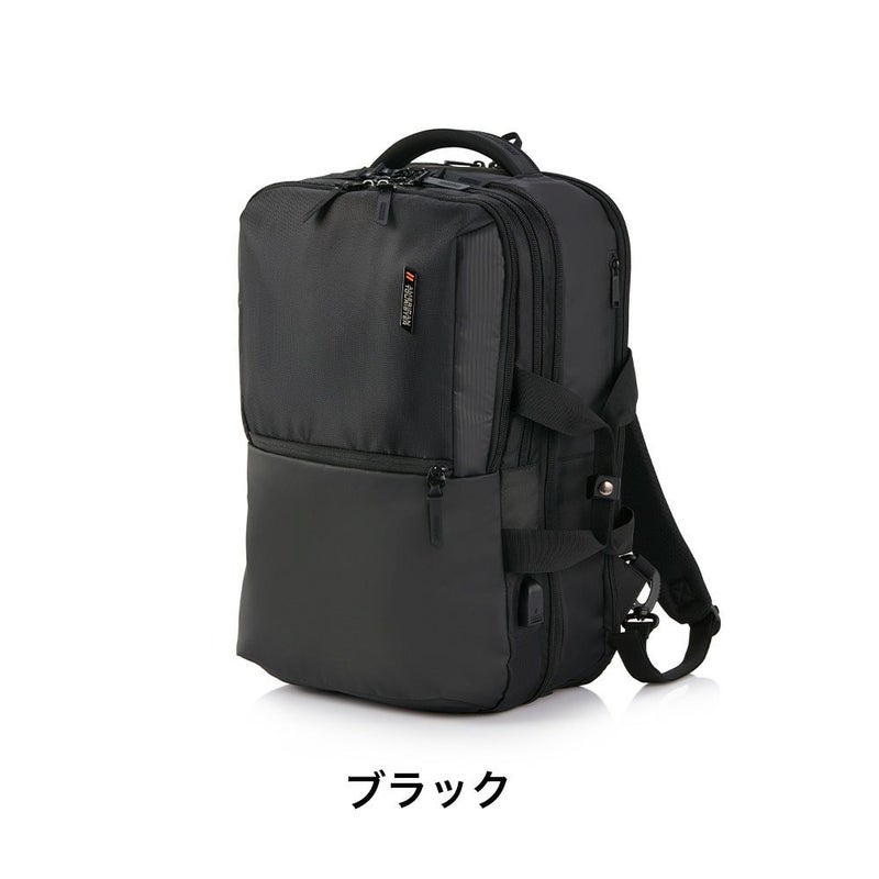 【正規取扱店】アメリカンツーリスターリュックAmericanTouristerメンズ34LB4A4セグノバックパック4ビジネスリュック2WAY大きめ通勤出張1泊2泊大容量ブランドレインカバーUSBポート149576