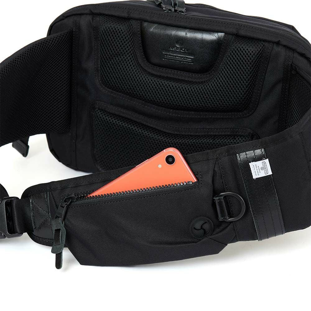 アッソブウエストバッグボディバッグバッグAS2OVASSOVメンズレディースショルダーバッグブランドナイロン評判丈夫大容量人気黒おすすめ大きめ正規品CORDURADOBBY305DWAISTBAGL061402